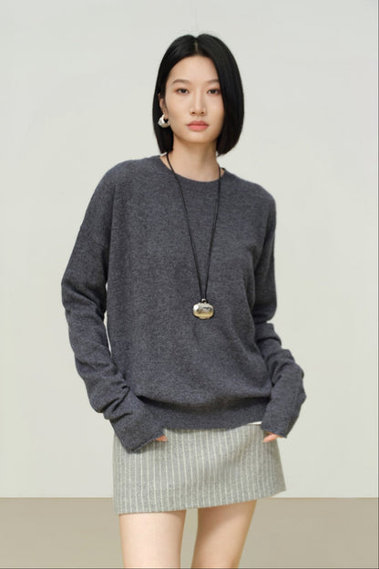 美麗諾羊毛粗呢條紋迷你裙 B4485