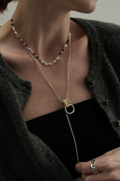 S925 Donut Design Pendant Necklace B4500