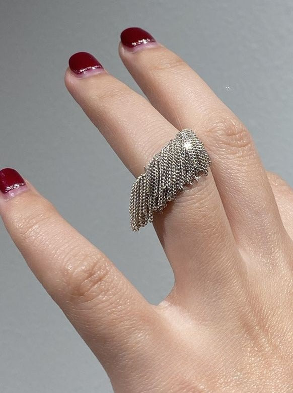 Waterfall Shiny S925 Ring B1627