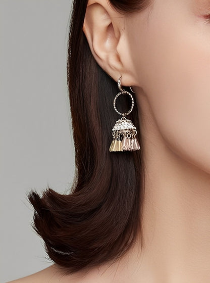 Ethnic retro crystal earrings B1536