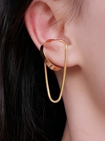 Metallic chain ear cuff B1483
