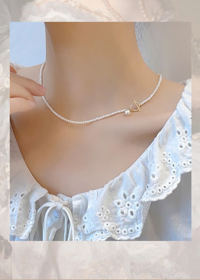 OT Buckle Pearl Necklace B1549