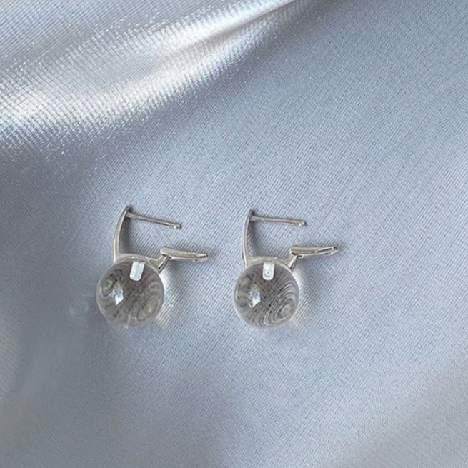 ホワイトクリスタルスターリングシルバーピアス B1285 – Bloemen