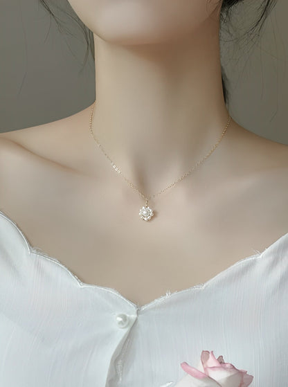 Sunflower Natural Pearl Necklace B1389