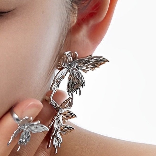 Metal Butterfly Earrings B1524