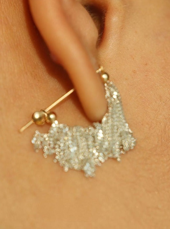 Waterfall Shiny S925 Earrings B1628
