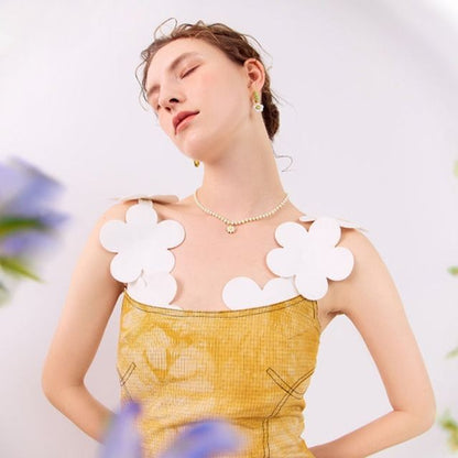 Sunflower Pearl Necklace B1733