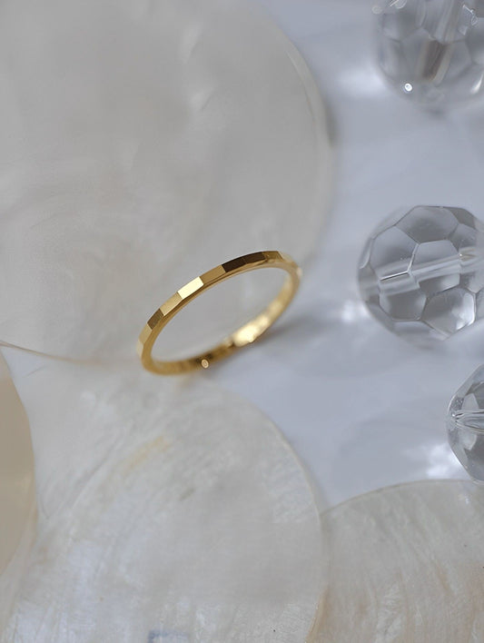 14KGF Simple Gold Ring B1398