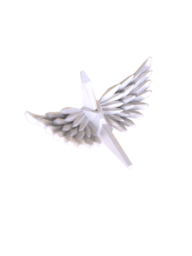 Paper crane motif earrings B1019