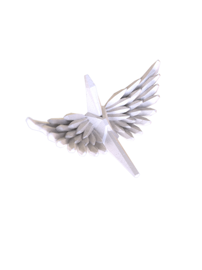 Paper crane motif earrings B1019