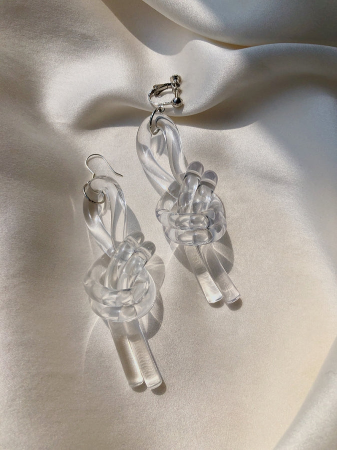 Nejiri Design Clear Earrings &amp; Earrings B1054