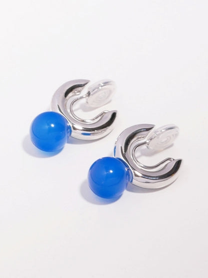 Blue Agate Ear Clip B1049