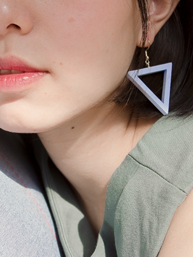 Candy Color Triangle Earrings B1144