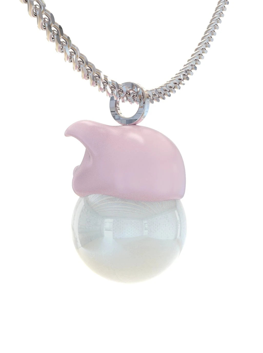 多邊形小豬珍珠項鍊 B2623