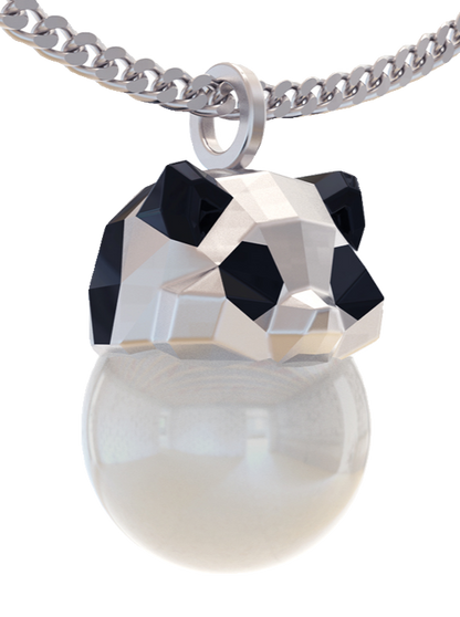 Polygon giant panda pearl necklace B2629