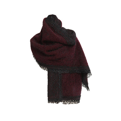Double-sided stitching oversized scarf