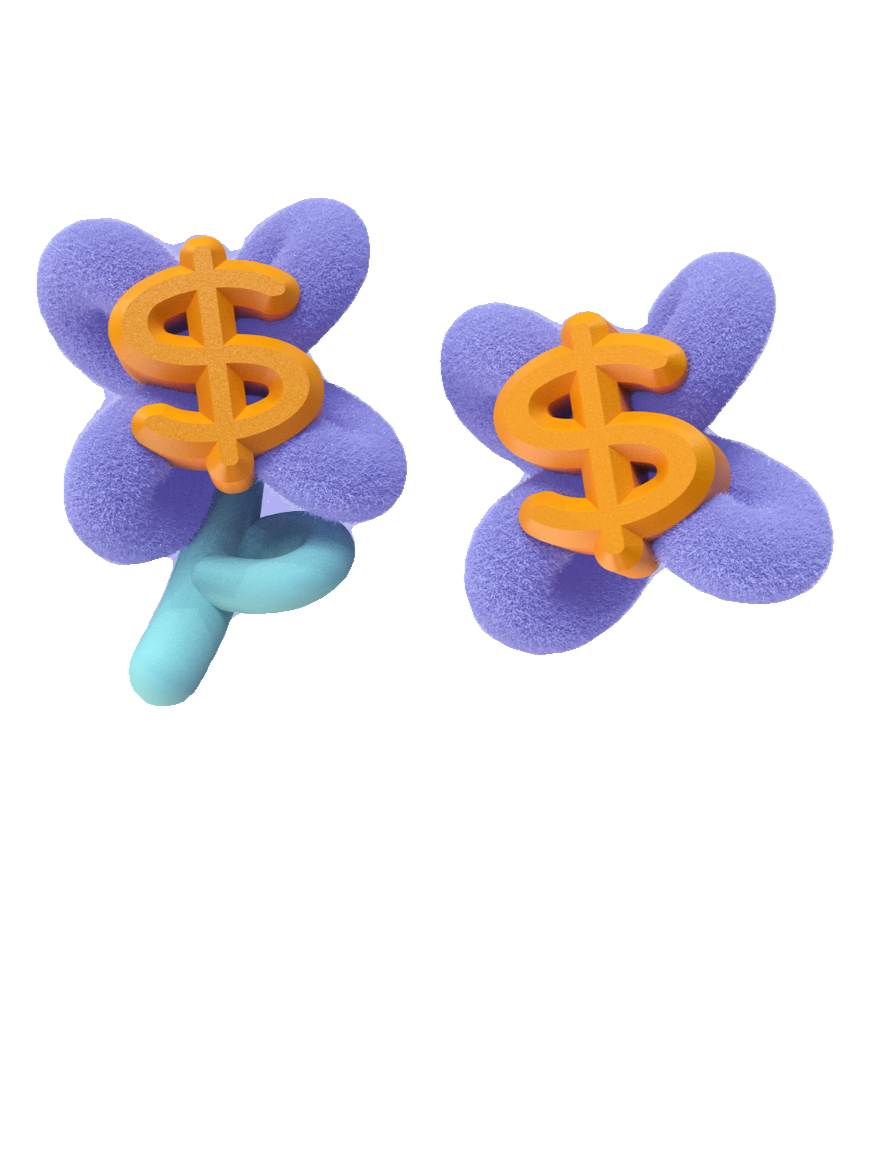 Flower asymmetric polygon earrings B2252