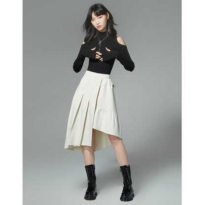Ruffles asymmetrical original designer skirt