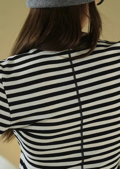 Contrast striped T-shirt B2426
