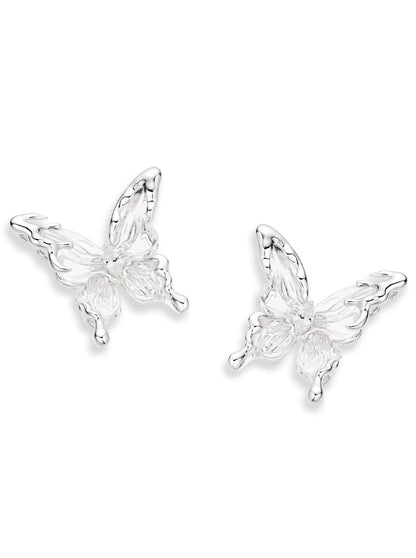 Clear butterfly sweet earrings B2646