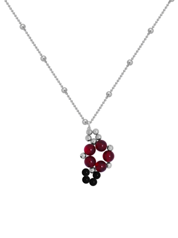 Crystal Red Flower Necklace B1253
