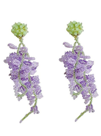 Wisteria Flower Bead Earrings B1801