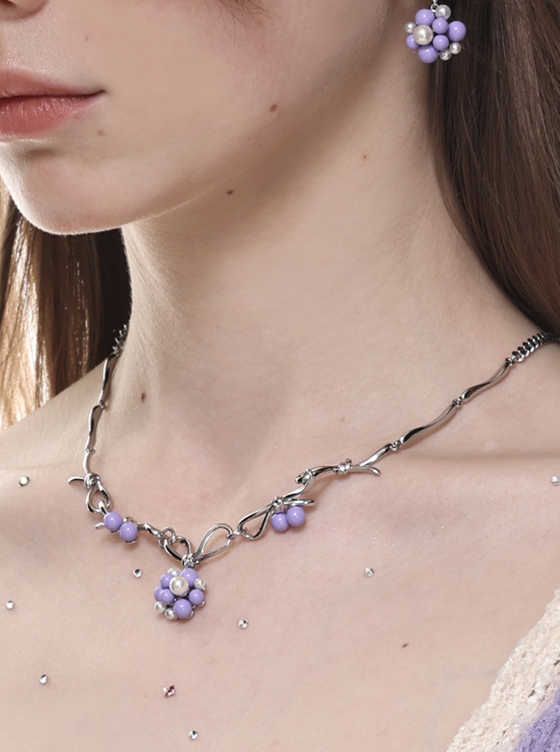 Light Purple Grape Necklace B2018