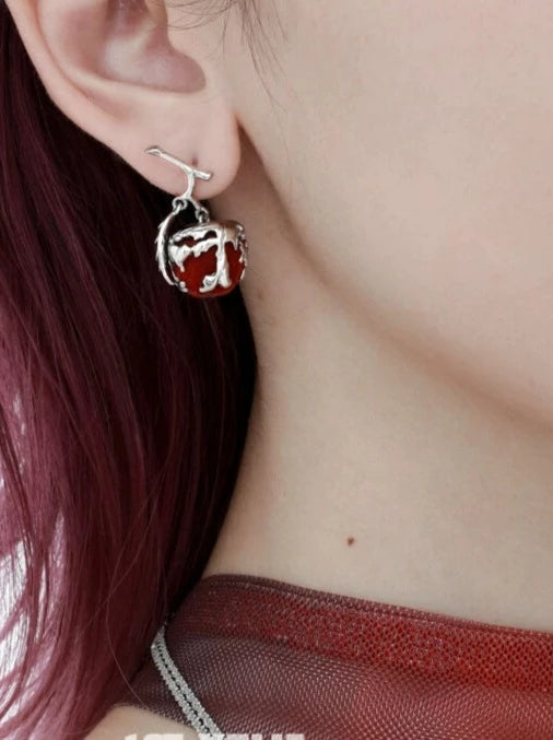 Pin An apple earrings B2413