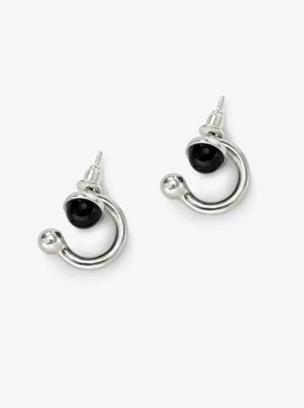 S925 black onyx earrings B2284