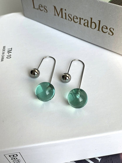 Lake Blue Glass Earrings B1225
