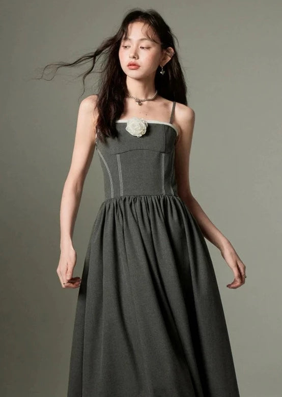 High Waist Slim Long Dress B2235