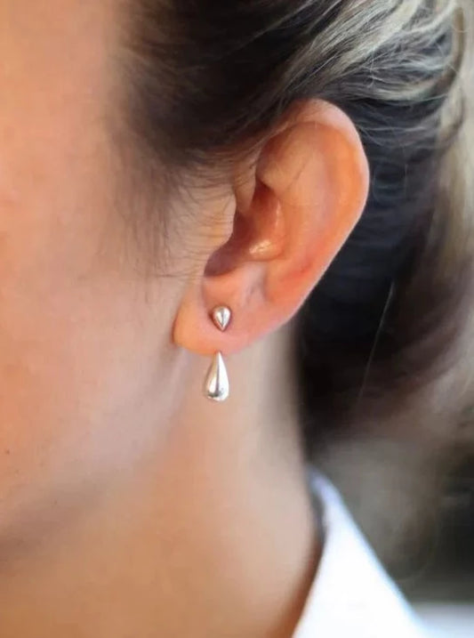 S925 Minimalist teardrop earrings B2153