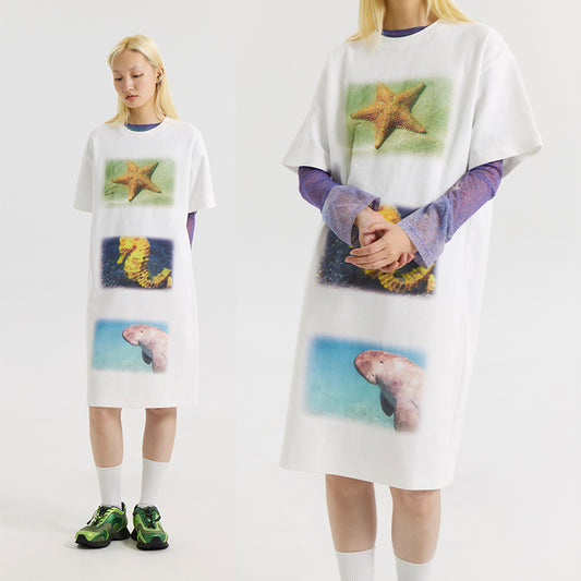 Aquarium T-shirt dress B1970