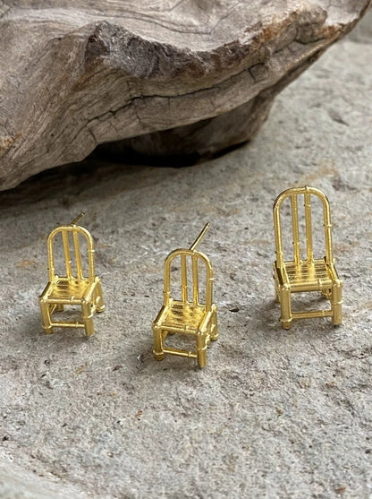 S925 bamboo chair earrings B2393