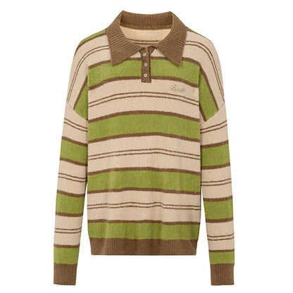 Striped soft knitted sweater