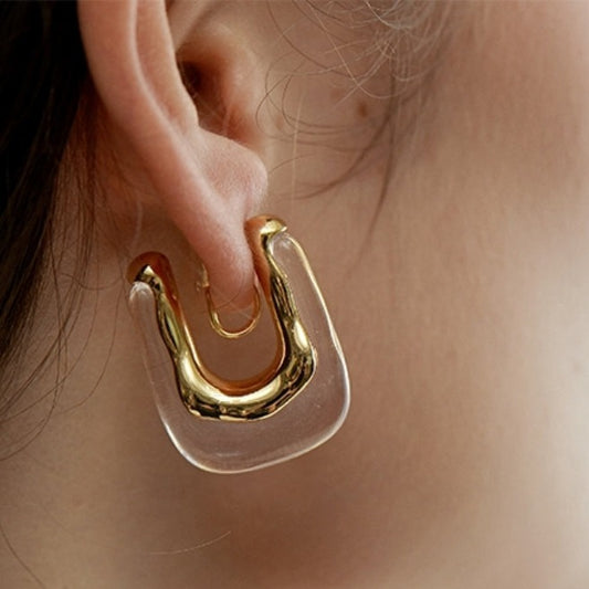 Clear acrylic earrings B1186