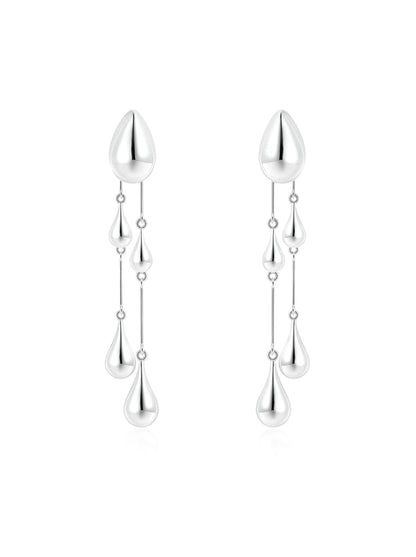 Water drop tassel earrings B2509