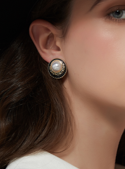 宮廷風復古珍珠耳環 B2558