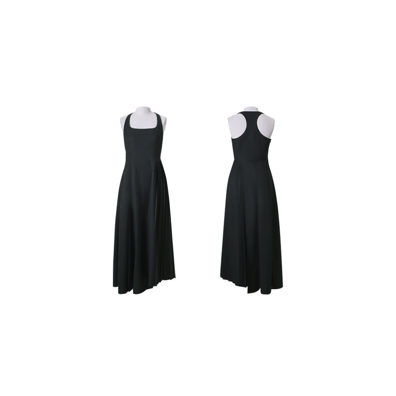 Classic black pleated dress