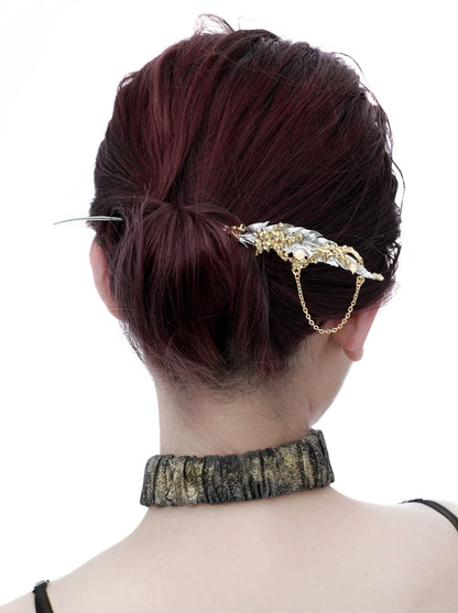 Feather wing chain hairpin B2359