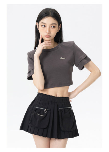 Pleated summer versatile skirt