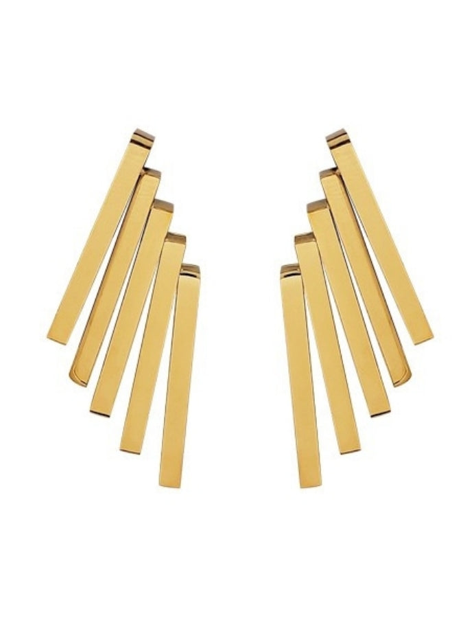 Gold Domino Earrings B1418
