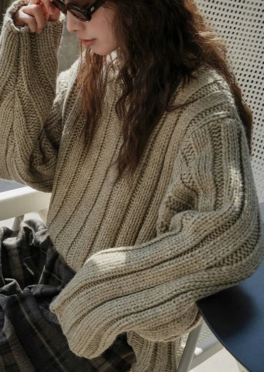 Pit strip knit sweater B2327