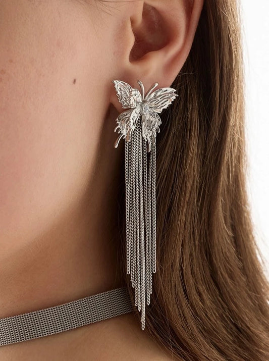 Tassel Butterfly Earrings B2078