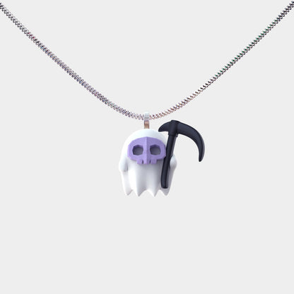 Little Ghost Polygon Necklace B1874