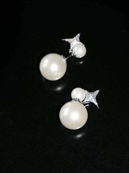 Pearl starburst earrings B2543