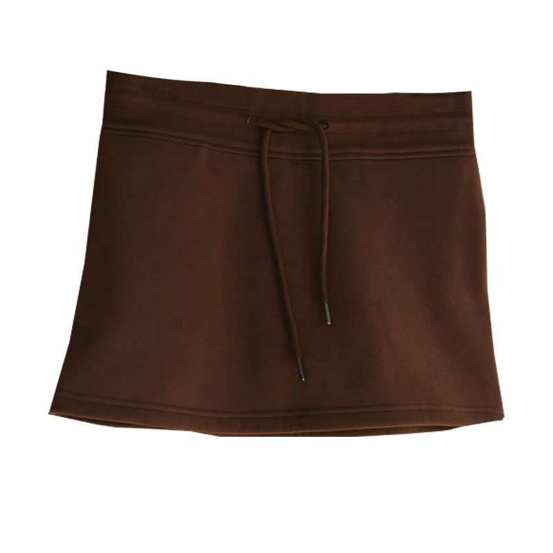 Fleece-lined short skirt B2403