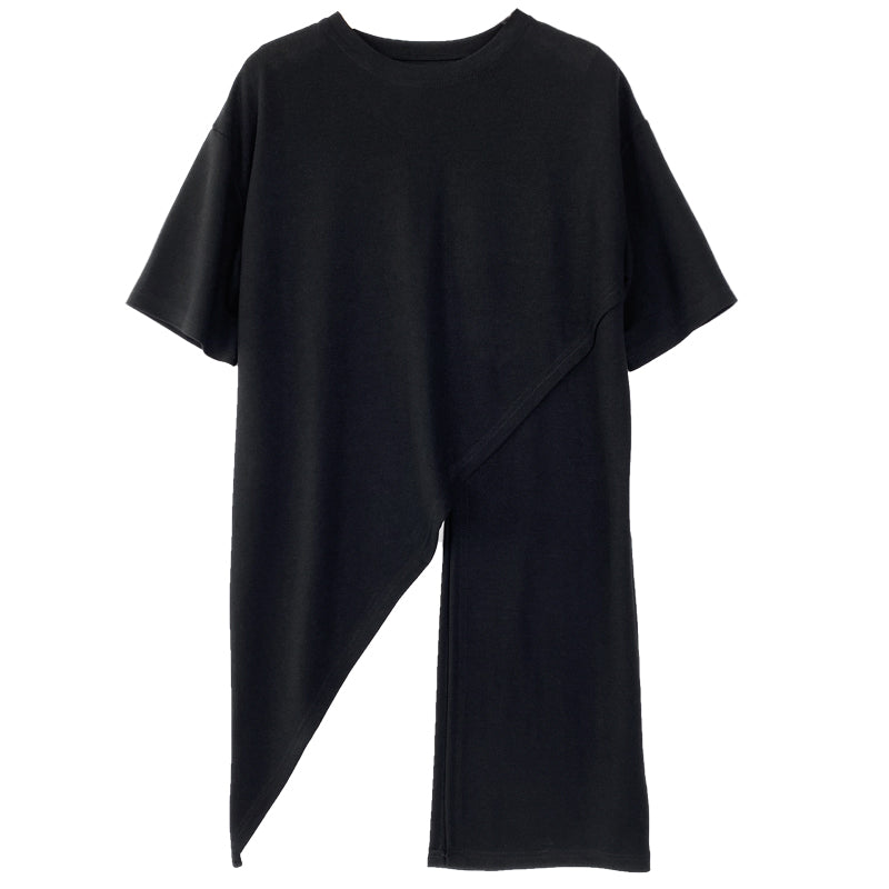 Slitter Loose Middle Length T-shirt B1853