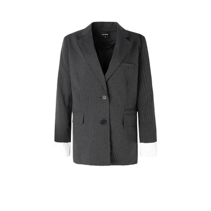 Halter neck gray intellectual suit jacket and vest