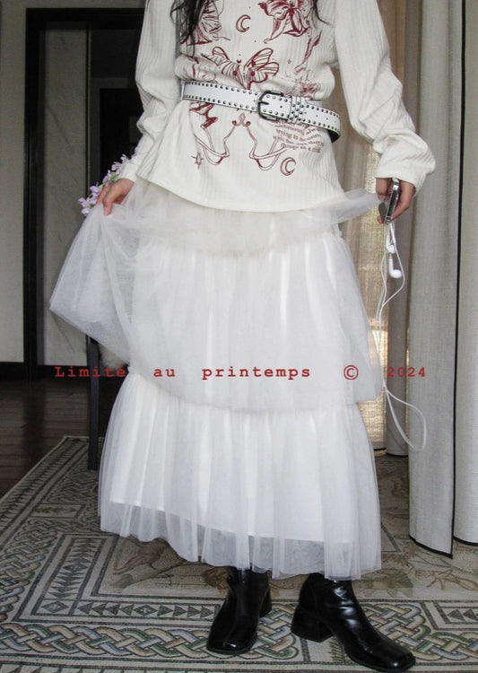 Fairy White Moonlight Skirt B2632